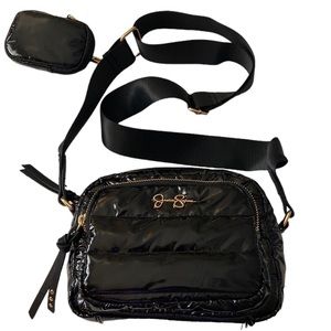 Jessica Simpson Portia Black Puffer Crossbody Bag
